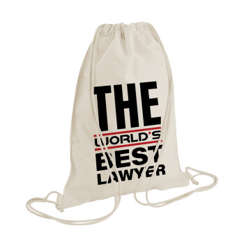 The world's best Lawyer, Τσάντα πλάτης πουγκί GYMBAG natural (28x40cm)