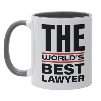 The world's best Lawyer, Κούπα χρωματιστή γκρι, κεραμική, 330ml