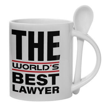 The world's best Lawyer, Κούπα, κεραμική με κουταλάκι, 330ml (1 τεμάχιο)