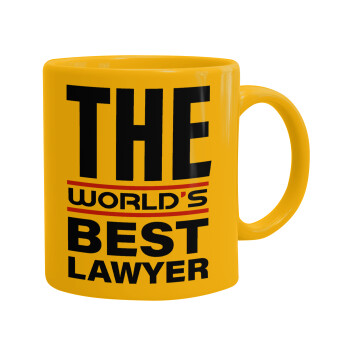The world's best Lawyer, Κούπα, κεραμική κίτρινη, 330ml