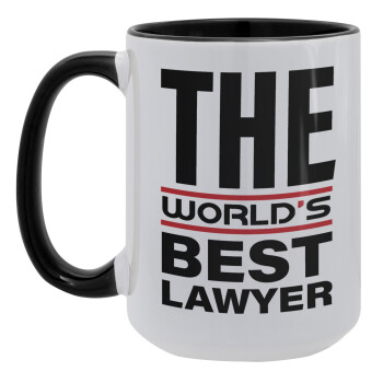 The world's best Lawyer, Κούπα Mega 15oz, κεραμική Μαύρη, 450ml