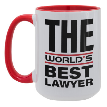 The world's best Lawyer, Κούπα Mega 15oz, κεραμική Κόκκινη, 450ml