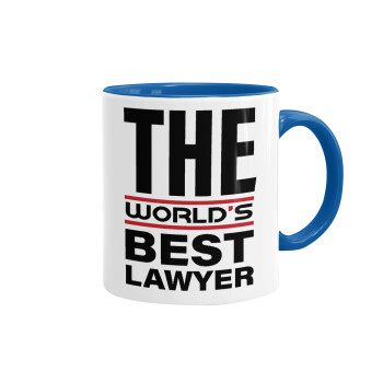 The world's best Lawyer, Mug colored blue, ceramic, 330ml
