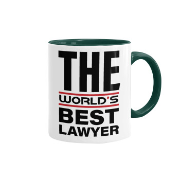 The world's best Lawyer, Mug colored green, ceramic, 330ml