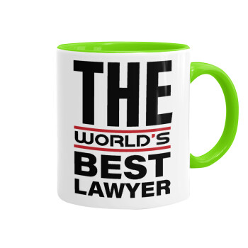 The world's best Lawyer, Mug colored light green, ceramic, 330ml