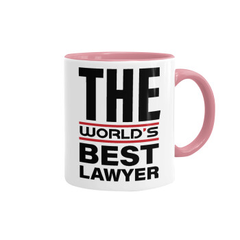 The world's best Lawyer, Mug colored pink, ceramic, 330ml