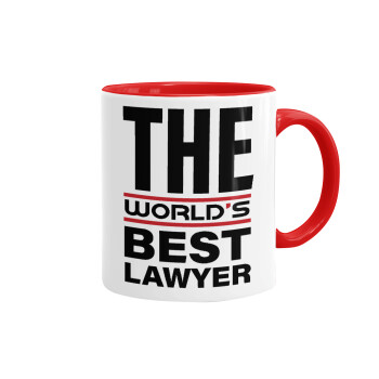 The world's best Lawyer, Κούπα χρωματιστή κόκκινη, κεραμική, 330ml