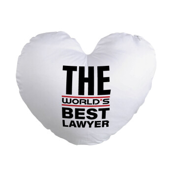 The world's best Lawyer, Μαξιλάρι καναπέ καρδιά 40x40cm περιέχεται το  γέμισμα