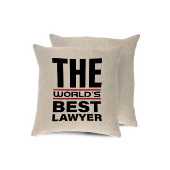 The world's best Lawyer, Μαξιλάρι καναπέ ΛΙΝΟ 40x40cm περιέχεται το  γέμισμα