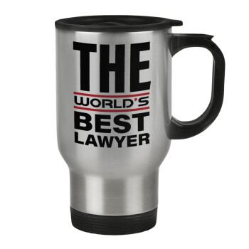 The world's best Lawyer, Stainless steel travel mug with lid, double wall 450ml