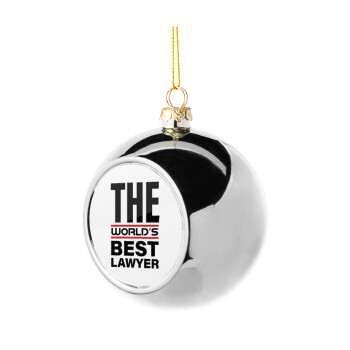 The world's best Lawyer, Στολίδι Χριστουγεννιάτικη μπάλα δένδρου Ασημένια 8cm