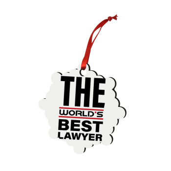 The world's best Lawyer, Στολίδι Χριστουγεννιάτικο στολίδι snowflake ξύλινο 7.5cm