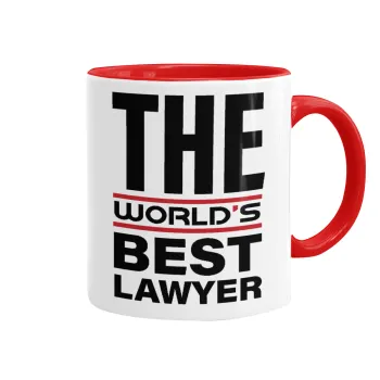 The world's best Lawyer, Κούπα χρωματιστή κόκκινη, κεραμική, 330ml