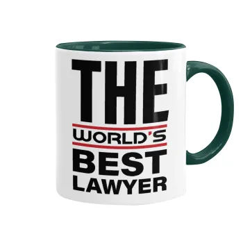 The world's best Lawyer, Κούπα χρωματιστή πράσινη, κεραμική, 330ml
