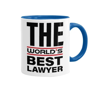 The world's best Lawyer, Κούπα χρωματιστή μπλε, κεραμική, 330ml