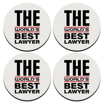 The world's best Lawyer, ΣΕΤ 4 Σουβέρ ξύλινα στρογγυλά (9cm)