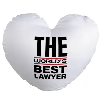 The world's best Lawyer, Μαξιλάρι καναπέ καρδιά 40x40cm περιέχεται το  γέμισμα