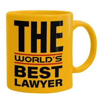 The world's best Lawyer, Κούπα, κεραμική κίτρινη, 330ml