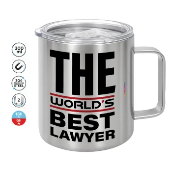 The world's best Lawyer, Double-walled stainless steel mug 300ml with temperature-retaining lid