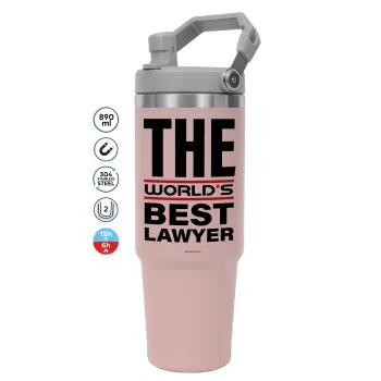 The world's best Lawyer, PINK Travel Tumbler with Handle 890ml