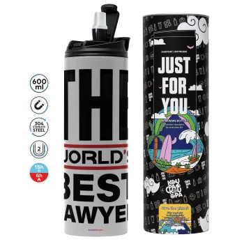 The world's best Lawyer, Tumbler stainless steel GREY 600ml