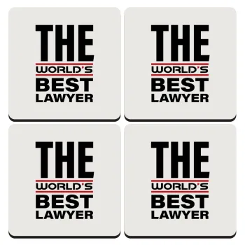 The world's best Lawyer, ΣΕΤ 4 Σουβέρ ξύλινα τετράγωνα (9cm)