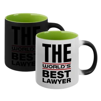 The world's best Lawyer, Κούπα Μαγική εσωτερικό πράσινο, κεραμική 330ml που αλλάζει χρώμα με το ζεστό ρόφημα