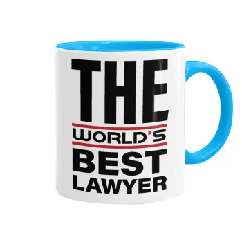 The world's best Lawyer, Κούπα χρωματιστή γαλάζια, κεραμική, 330ml
