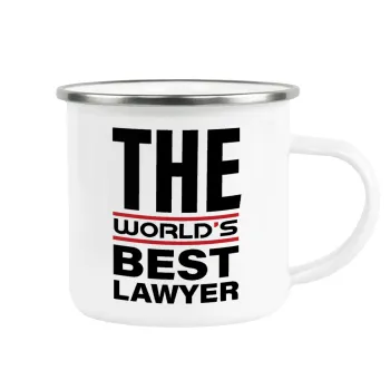 The world's best Lawyer, Metallic enamel cup white 360ml