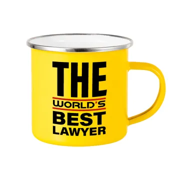 The world's best Lawyer, Yellow Enamel Metallic Cup 360ml
