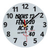 Ρολόι τοίχου γυάλινο (20cm)