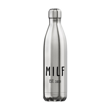 MILF, Inox (Stainless steel) hot metal mug, double wall, 750ml