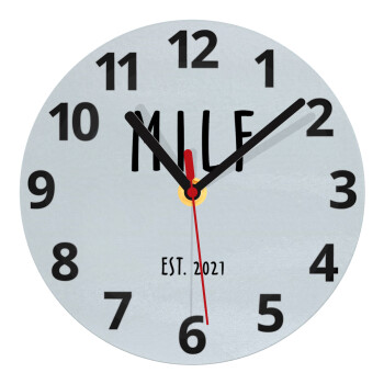 MILF, Ρολόι τοίχου γυάλινο (20cm)