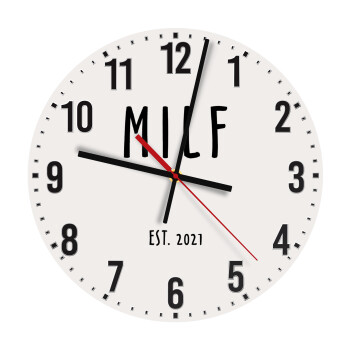 MILF, Ρολόι τοίχου ξύλινο (30cm)