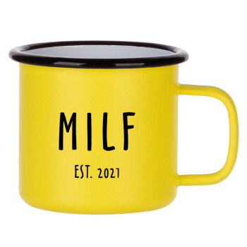 MILF, Κούπα Μεταλλική εμαγιέ ΜΑΤ Κίτρινη 360ml