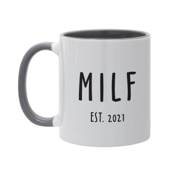 MILF, Mug colored grey, ceramic, 330ml