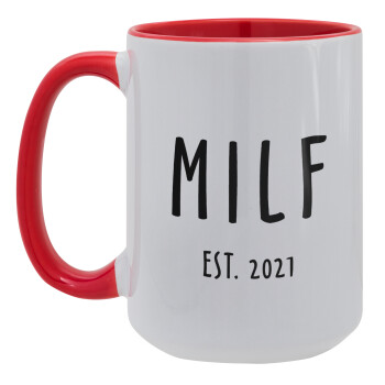 MILF, Κούπα Mega 15oz, κεραμική Κόκκινη, 450ml