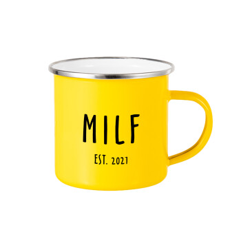 MILF, Κούπα Μεταλλική εμαγιέ Κίτρινη 360ml