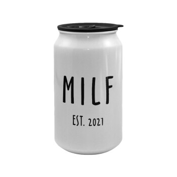 MILF, Κούπα ταξιδιού μεταλλική με καπάκι (tin-can) 500ml