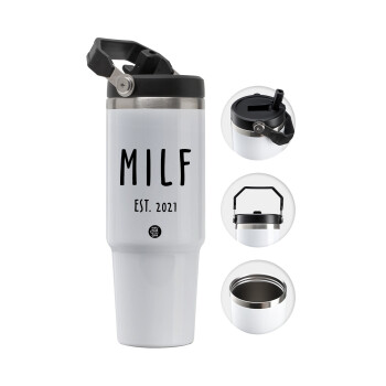 MILF, 30oz stainless Steel Tumbler with Handle