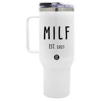 MILF, Mega Stainless steel Tumbler with lid, double wall 1,2L