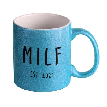 MILF, Κούπα Σιέλ Glitter που γυαλίζει, κεραμική, 330ml