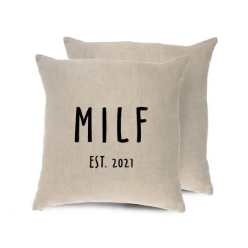 MILF, Μαξιλάρι καναπέ ΛΙΝΟ 40x40cm περιέχεται το  γέμισμα