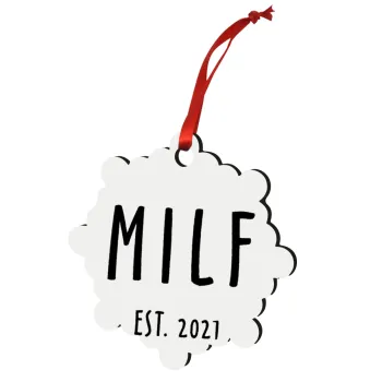 MILF, Στολίδι Χριστουγεννιάτικο στολίδι snowflake ξύλινο 7.5cm