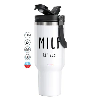 MILF, Mega Stainless steel Tumbler with lid, double wall 1,2L