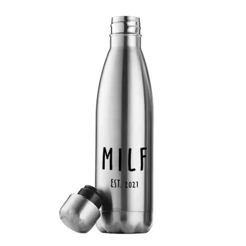 MILF, Inox (Stainless steel) double-walled metal mug, 500ml