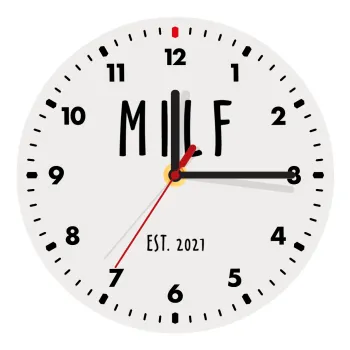 MILF, Ρολόι τοίχου ξύλινο (20cm)