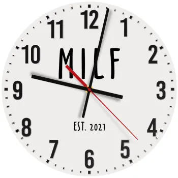 MILF, Ρολόι τοίχου ξύλινο (30cm)