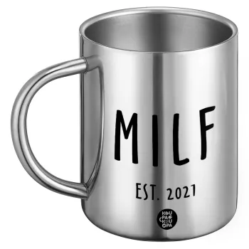 MILF, Ανοξείδωτη Μεταλλική Κούπα 450ml - Διπλού Τοιχώματος