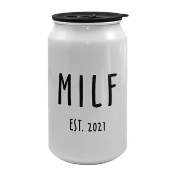 MILF, Κούπα ταξιδιού μεταλλική με καπάκι (tin-can) 500ml